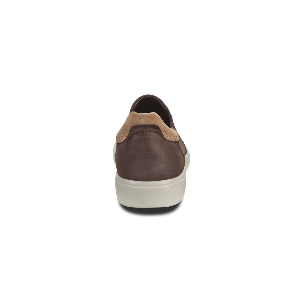 Mens Slip On - ECCO Soft 7 Sneakerss - Brown - 6103WXLPO